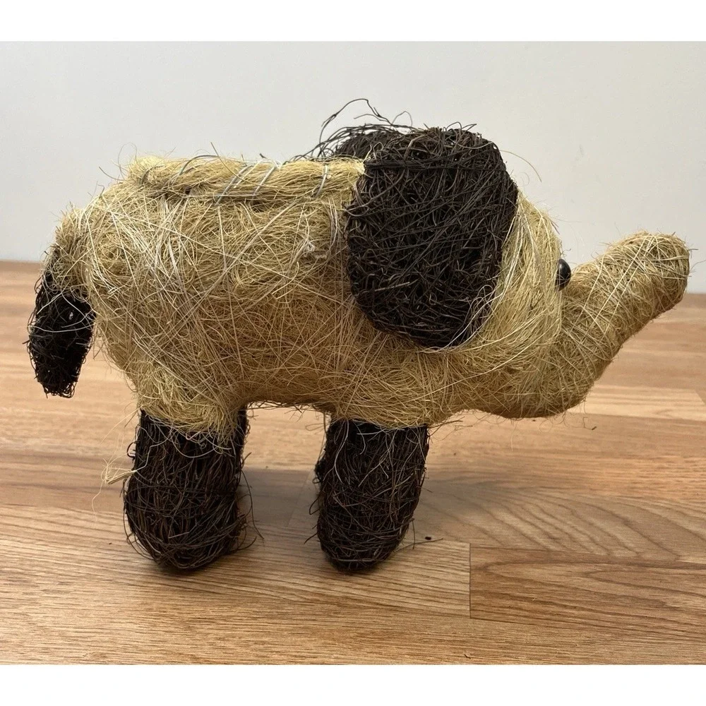 Cute Elephant Coconut Fiber Flower Pot Planter NEW